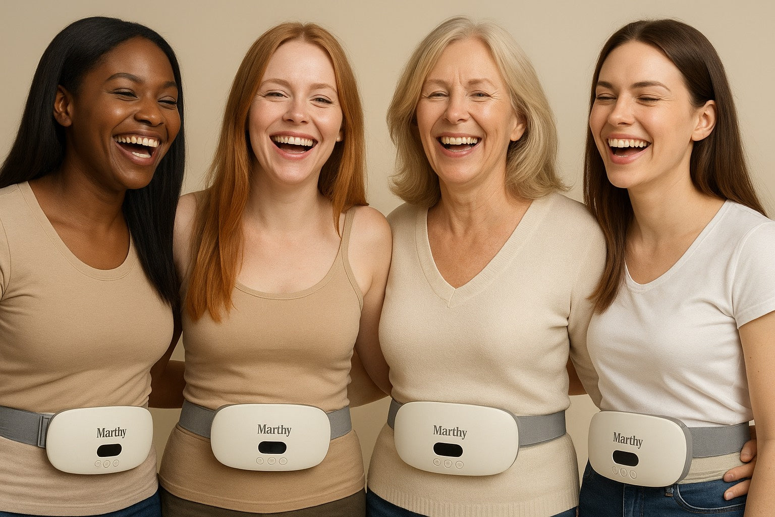 Des femmes se sentent bien grâce à la bouillotte de chez maison Marthy
